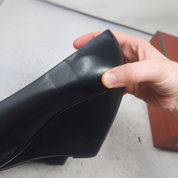 Loro Piana Black Viola High Wedge Pump Shoe - Picture 12 of 12